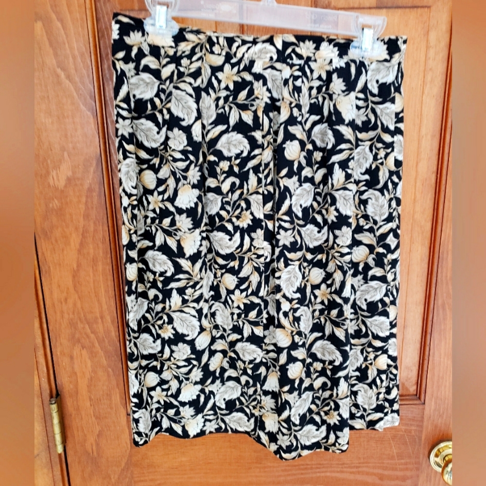 Talbots Silk Floral Skirt Sz 14